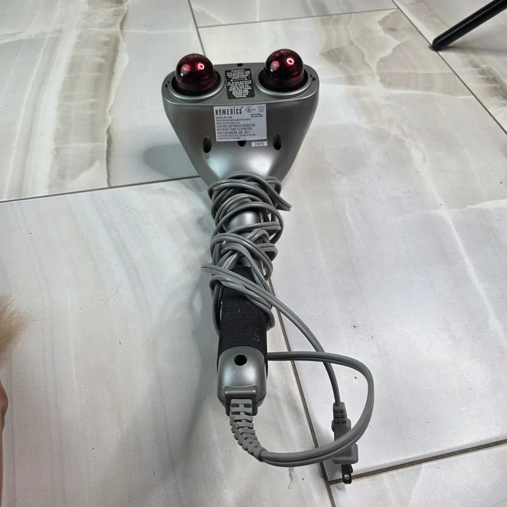 HoMedics PA-1HW Percussion Massager with Heat Dual Head Handheld Deep Tissue  T1